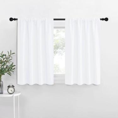 Imagem de Cortinas NICETOWN RV para janelas de campismo brancas 42x36 cm 1 par