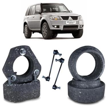 Imagem de Kit Calço De Mola Dianteiro  Traseiro + Bieleta Pajero Tr4 - Borfix