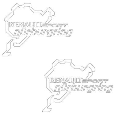 Imagem de Par Adesivo Renault Sport Nurburgring Sandero Duster -Branco - Jhow Ad