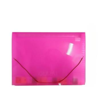 Imagem de Pasta Sanfonada A4 com 12 Divisórias em Plástico - Pasta Organizadora para Documentos Escolares e de Trabalho, Tamanho Ofício 330x235mm Impermeável - Cores Variadas(Rosa)