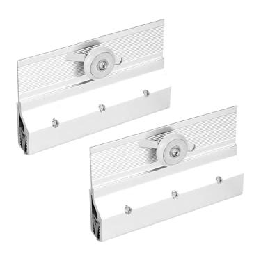 Imagem de Ｂｅｓｇａ M 6053 Suporte superior para porta de chuveiro sem moldura, conjunto de rolos, rolamentos de esferas, rolos de alumínio extrudado, 2 Unidades