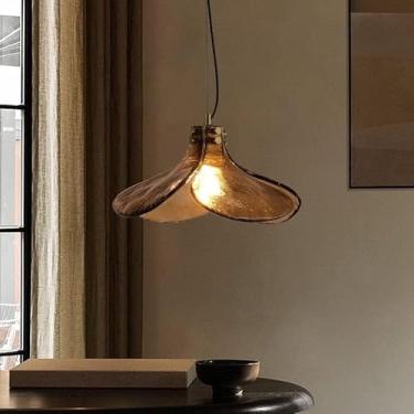 Imagem de Quarto Lustre Pendente Luz丨Lustres Retro Vidro Marrom Pendurado Iluminação Compatível com Sala de Jantar Varanda Luminárias Lustre de Teto, Decoração Moderna