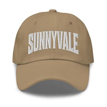 Imagem de Merch Town Sunnyvale California CA Boné de pai bordado, Caqui, tamanho �nico