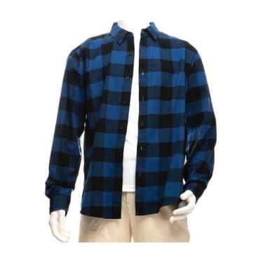 Imagem de Camisa xadrez masculina de algodão macio de manga comprida - Lightbek 