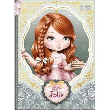 Imagem de Caderno Brochura Colegial Jolie, 160 Folhas, Capa Dura Decorada (Verde)