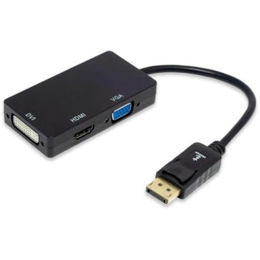 Imagem de Adaptador Conversor 3 Em 1 de Displayport para Vga Hdmi e Dvi FY-672