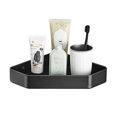 Imagem de WYUYIWH Suporte de chuveiro montado na parede prateleira de banheiro Caddie de chuveiro sem perfuração adesivo espaço alumínio para cozinha banheiro - Preto_1 história