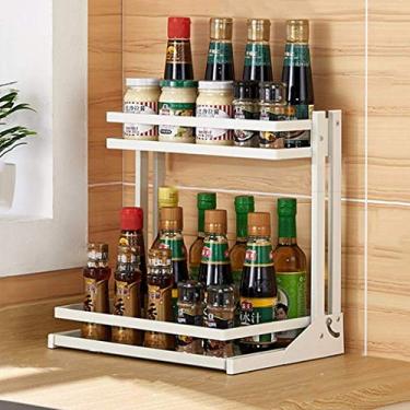 Imagem de Prateleira dobrável para temperos, bancada, suporte de armazenamento de especiarias, prateleiras organizadoras de parede para cozinha, banheiro e prateleira