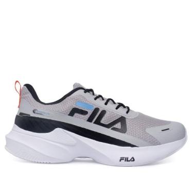 Imagem de Tênis Masculino Fila Progress Lite Mesh Prata/Preto, Prata, Preto, 41
