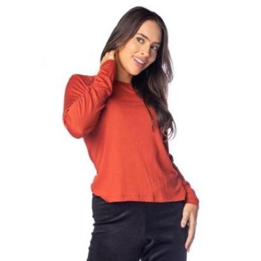 Imagem de Blusa Cropped Feminina Giraffe Logo Metalizado Telha-Feminino