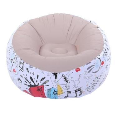 Imagem de TOPINCN Cadeiras Bean Bag para Adultos Cadeiras Infláveis ​​Sofá Lounge Inflável Com Suporte Ergonômico Estilo Doodle PVC Flocado para Uso Interno e Externo na Sala de Estar