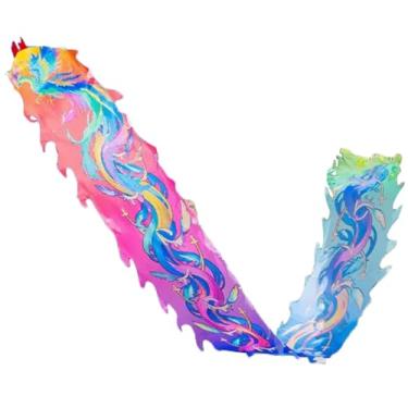 Imagem de Square Dance 3D Conjunto de fita de dragão real - Jogo de malabarismo e arremesso ao ar livre dragão fitness para adereços de desempenho de palco (colorido, 8M)