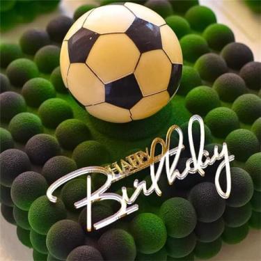 Imagem de LZGXZF Topos de bolo de acrílico para feliz aniversário personalizado enfeite de bolo prateado aniversário lembrancinhas de festa enfeites de cupcake personalizado para meninos e meninas para