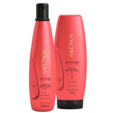 Imagem de Kit Restore Shampoo 300mlMáscara 250g Aneethun