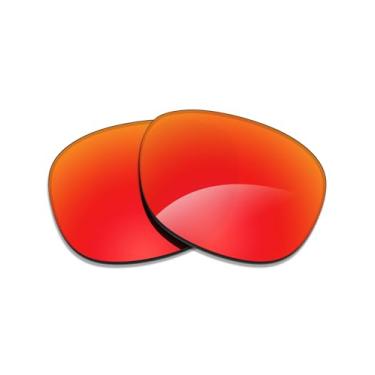 Imagem de Alphax Lentes de reposição espelhadas vermelho fogo não polarizadas para óculos de sol Ray Ban Justin RB4165 54 mm