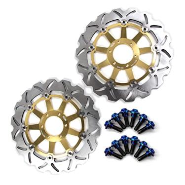 Imagem de Discos de freio dianteiro Arashi Rotores com parafusos de montagem para Yamaha R1-Z 250 1997, XJR400 95-00, FZR600R 90-95, FZS600 FAZER 98-03, TDM850 91-01, TRX850 95-00, FF J12000 Ouro 88-91