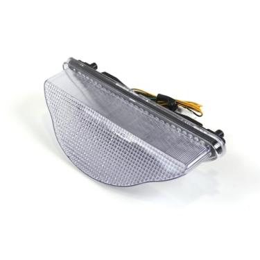 Imagem de Lanterna traseira de LED transparente Arashi para Yamaha Warrior 2002-2008, luz traseira de freio de seta, acessórios de substituição integrados para motocicleta