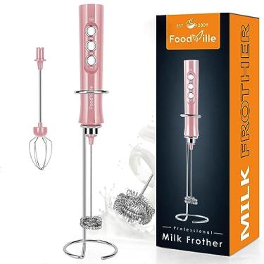 Imagem de FoodVille Fabricante De Espuma Portátil Para Espuma De Leite Recarregável Mf02 Com Batedor De Aço Inoxidável Para Cappuccino, Café Com Leite, Café À Prova De Balas, Dieta Keto, Proteína Em Pó, Matcha