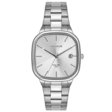 Imagem de Relógio Seculus Masculino Ref: 77335g0svna1 Retangular Prateado
