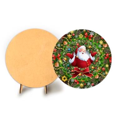 Imagem de Painel Redondo Com Elastico 50cm Flores + Suporte MDF (NAT128)