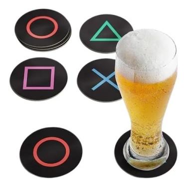Imagem de Kit com 8 Porta Copos Botões Controle Video Game PS Jogos