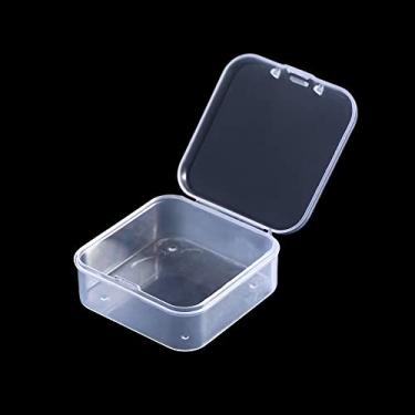 Imagem de Recipiente pequeno com 5 unidades/conjunto de anéis organizadores, pulseiras, brincos, caixa de embalagem, colar, maquiagem (transparente)