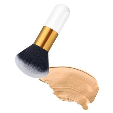 Imagem de Pincel de maquiagem de base sintética macia para líquidos e pó, ferramenta de cosméticos faciais