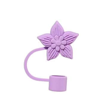 Imagem de Capa de palha Purple Stars para copo Stanley de 40 e 850 g, tampa de cobertura de palha de silicone de 10 mm para acessórios de copo Stanley, bonito topo de palha para copos, tampa de palha para