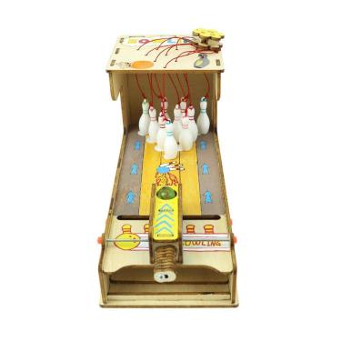 Imagem de Kit de experiências científicas de jogos de boliche de madeira DIY Kids 6-12