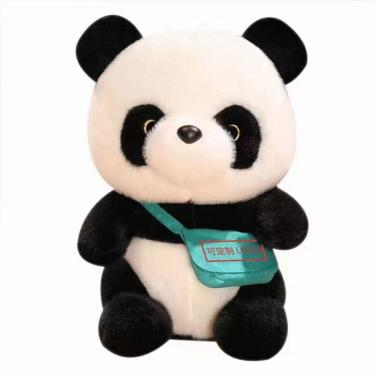 Imagem de Boneca de brinquedo de pelúcia Cute Panda 25 cm com bolsa de logotipo personalizável