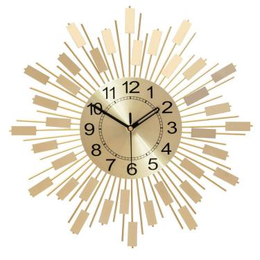 Imagem de Relógio de parede Modern Metal de 15 polegadas com design silencioso sem tique-taque