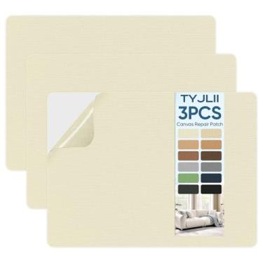Imagem de TYJLII Remendo de reparo de tela, adesivo de tecido impermeável para barraca, cobertura de barco, cobertura, guarda-chuva, capa de móveis, toldo, bagagem, sofá. (21 cm x 28 cm - branco)