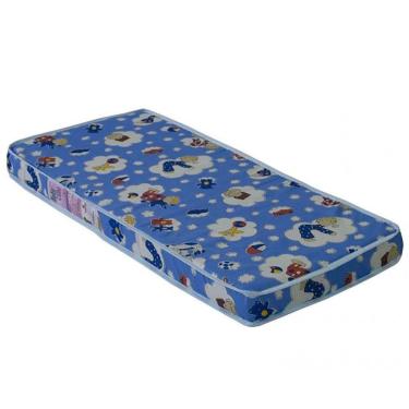 Imagem de Colchão Bebê Para Berço Americano Mini Cama 130 x 60 cm Quarto Infantil Azul