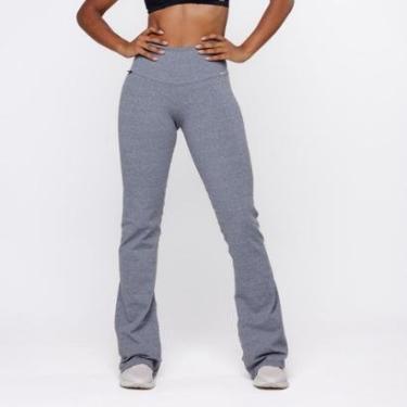 Imagem de Calça Flare Feminina Compressão Cintura Alta Suplex Poliamida-Feminino