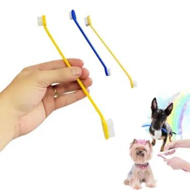 Imagem de Escova de Dentes Duo para Cães e Gatos - Bom Amigo