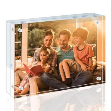 Imagem de Moldura acrílica Egofine 6x8 20mm mais grossa sem moldura transparente