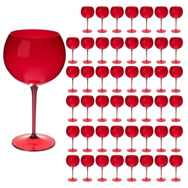 Imagem de Taça De Gin Curves 600ml Kit 60UN Acrílico Alto Padrão (VERMELHO)