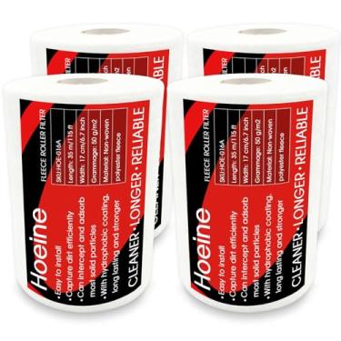 Imagem de Hoeine Rolo de lã de substituição para Red Sea ReefMat 1200 | Meios filtrantes densos de troca rápida de 35 m, filtragem de aquário transparente (4 pacotes)