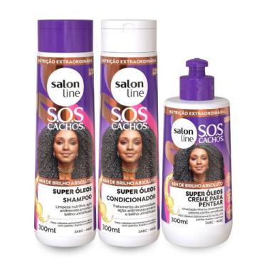 Imagem de Kit Shampoo + Condicionador + Creme Sos Cachos - Salon Line