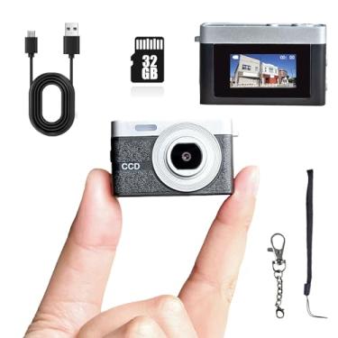 Imagem de Mini Digital Keychain Camera, Mini Retro Camera, Feel of Old 90s Photographs, Keychain Size, Birthday Gifts, 32GB Included(Black)