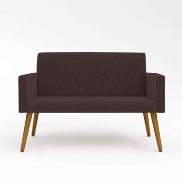 Imagem de Kit Namoradeira + 2 Poltronas Decorativas Sala Cor:marrom