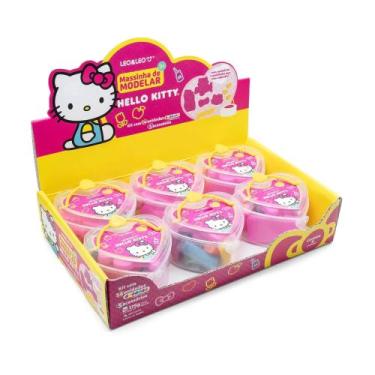 Imagem de Massinha de Modelar Coração Hello Kitty 7 Cores + 5 Moldes - Display c