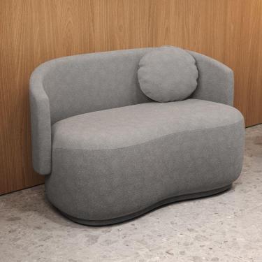 Imagem de Kit 4 Almofadas Bolacha Redonda Cookie Veludo Prata