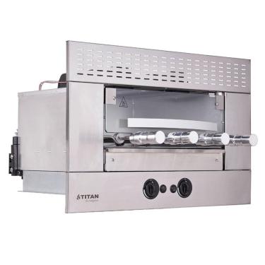 Imagem de Churrasqueira A Gás 4 Espetos Embutir Glp 220V Painel