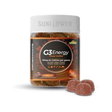 Imagem de G3 Turbo Gummy Goma Cafeína Guaraná 75 mg 30 gomas Sunflower-Unissex