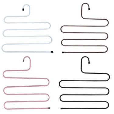 Imagem de Cabide de Metal em S 5 Divisórias para Calças Saias e Bermudas