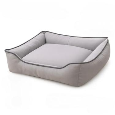 Imagem de Cama para Cachorro com Zíper Lavável - Fibra de Silicone Premium(Cinza Veneza,65x65)