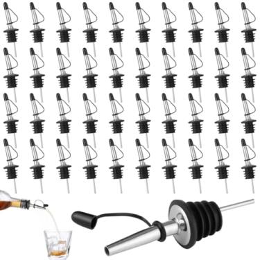 Imagem de Sem poeira, dispensador de aço de vinho, tampa de óleo, 120 para bicos inoxidáveis, despejadores de licor à prova de vazamento, garrafa de peças