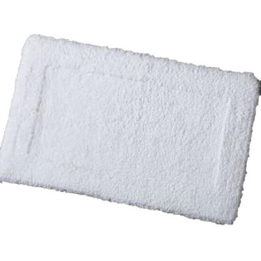 Imagem de Tapete de banho de algodão antiderrapante tapete de banho reversível macio absorvente lavável à máquina tapete de banho fofo para banheiro, banheira, tapete de chuveiro macio e desgrenhado (branco)