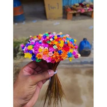 Imagem de Flores Sempre Viva Secas para Decoração – Kit 300 a 2100 Unidades Ideal para Festa Casamento e Arranjos (Buquê Misto,3 buquês)